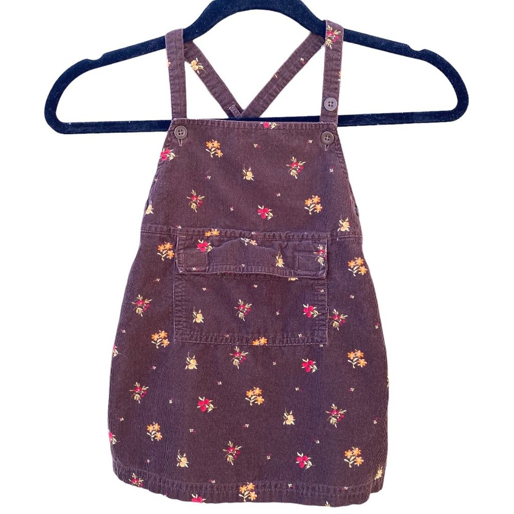 Gymboree Autumn Berries Corduroy Jumper Floral Dress 2-3 yrs
